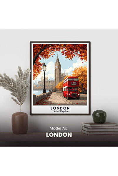 hediye hobim London 40x50 Sayılarla Boyama Seti Boya Fırça Dahil Tuval Hobi Ç...