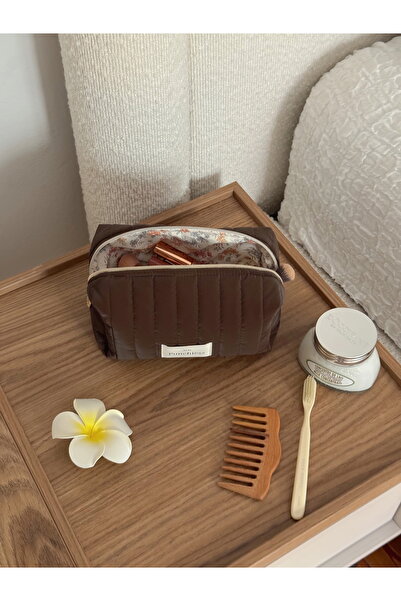 Punchiess Brown Makeup Bag Small Size