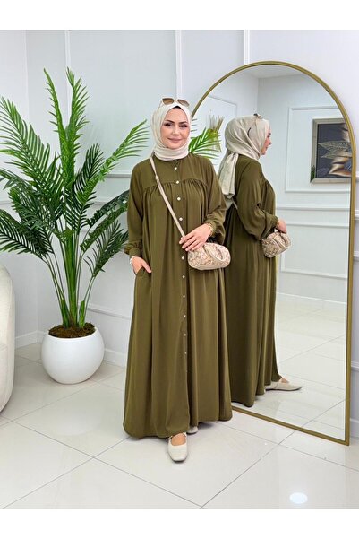 Valens Butik Φόρεμα με κουμπιά σε όλο το μήκος από ύφασμα Gülnaz