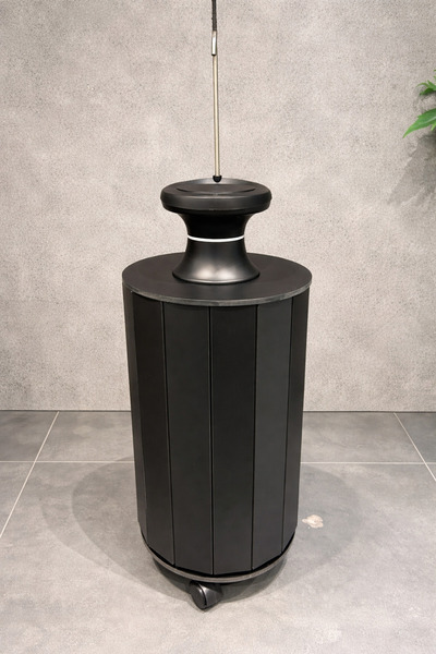 ARKITEKT EX خزانة مياه مصنوعة من MDF بسعة 19 لتر مع عجلات وغطاء حماية، بدون م...