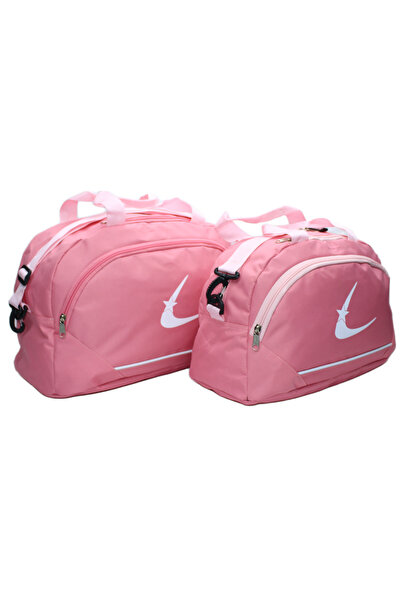 LaddyCo Water Resistant Fabric Double Set Unisex Two-Compartment Long Strap F...