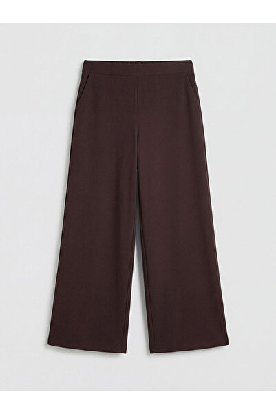 LC Waikiki Brown Elastic Waist Women's Trousers