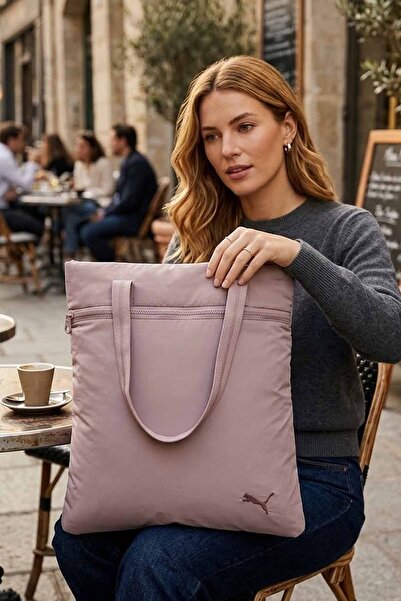Puma Dusty Rose Shopper Bag - Women's Shoulder Bag with Large Internal Volume...
