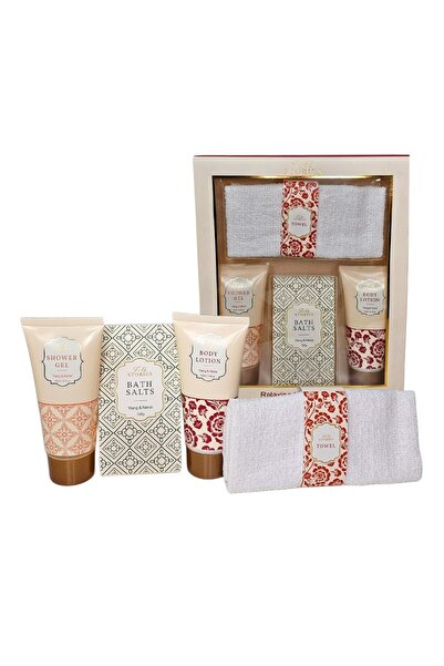 velve Σετ δώρου σπα για γυναίκες, με πετσέτα, τζελ ντους, λοσιόν σώματος και ...