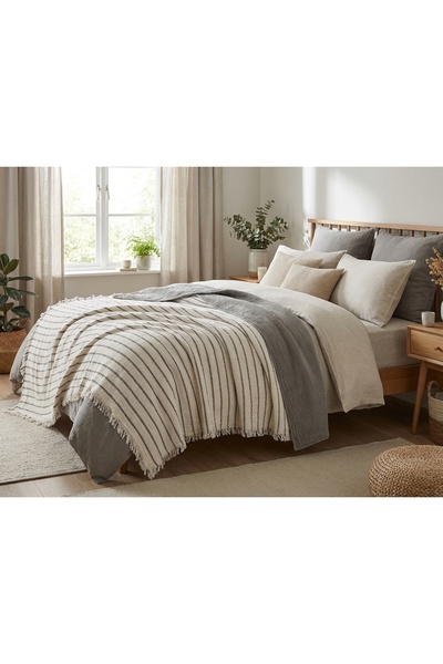 kesenegore 100% βαμβακερό ριγέ μοτίβο 8 στρώσεων Πάπλωμα μουσελίνας 240*260 Κ...