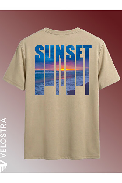 Velostra Unisex Women's Men's Sunset Printed Oversize Comfortable Daily Use C...