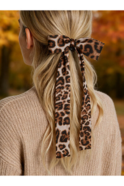 Take Two By Styli Pack of 4 - Leopard Print Bow Hair Tie