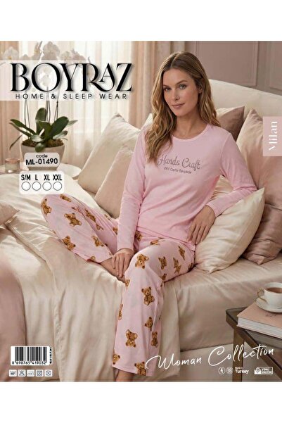BEYAZTOPTAN Γυναικεία πιτζάμες Boyraz Milan με μακριά μανίκια - Άνετη εφαρμογ...
