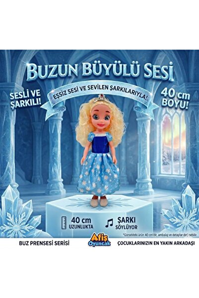 Tıfıl Toys Eliza Buz Prensesi - 40 cm Sesli ve Şarkı Söyleyen Fonksiyonel Bebek