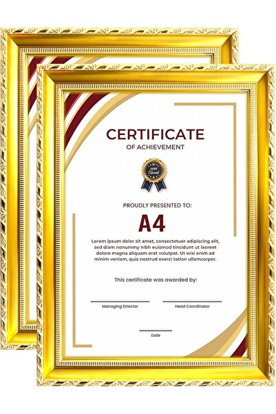 Decorhills Classic Design A4 Document Certificate Frame – Real Glass, Wall Mo...