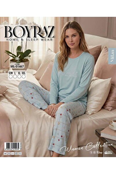 BEYAZTOPTAN Γυναικεία πιτζάμες Boyraz Milan με μακριά μανίκια - Άνετη εφαρμογ...