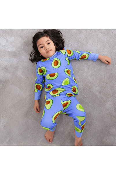 Zipster Pijama din 2 piese, material din bambus, -Avocado, Albastru electric ...