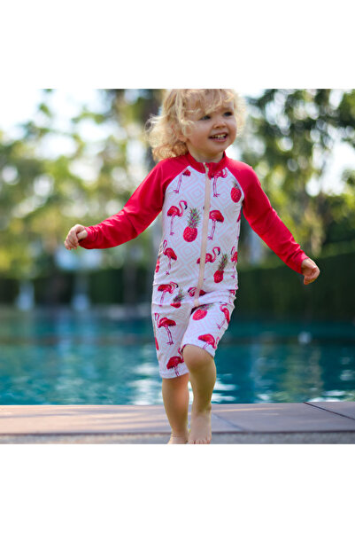 Zipster Costum de baie cu protecție solară UPF 50+, ZIPSTER-Swimster Flamingo...