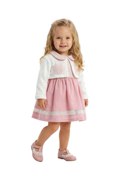 The-kid.co Pastel Harmony Baby Girls Dress Set - Pink
