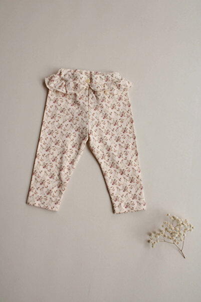 Oh La La Koala For Little Ones Rabbit Printed Waist Ruffle Baby Girl Leggings