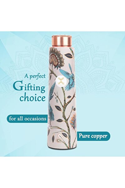 PCL 950ml Original Copper Water Bottle - 100% Pure Copper Vessel for Drinking, BPA-Free