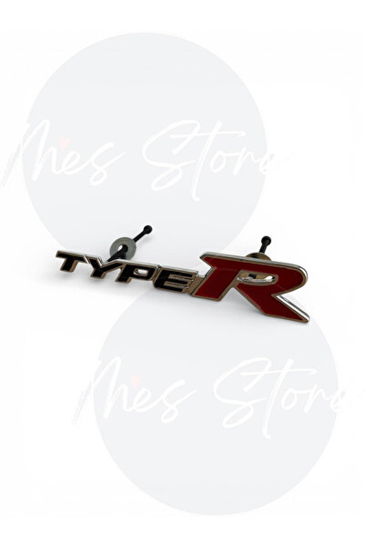 mes store Honda Uyumlu Typer Yazılı Metal Vidalı Arma Panjur Logosu Amblemi TypeR