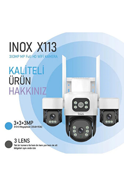 inox X113 3 Lens HD PTZ Wifi Kamera
