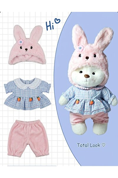 Takara Tomy دمية أرنب محشوة بحجم 30 سم مع ملابس، دمية دب محشوة بحجم 30 سم مع ...