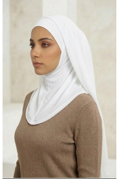 Sonbaharmoda Цільний, готовий до використання, практичний шифоновий шарф-хідж...