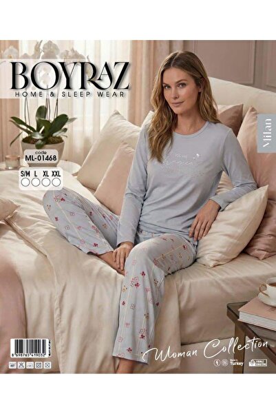 BEYAZTOPTAN Γυναικεία πιτζάμες Boyraz Milan με μακριά μανίκια - Άνετη εφαρμογ...