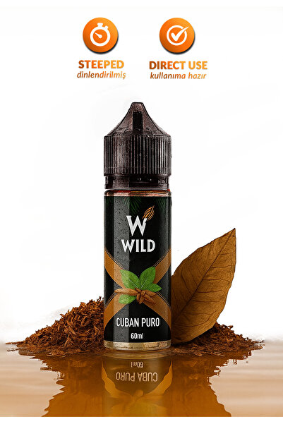 WILD Cuban PUR0 60ml/3mg Premium Likit Aroma - Kullanıma Hazır Mix