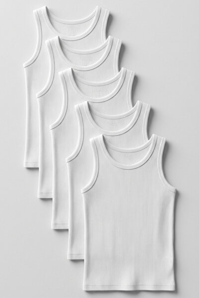 Katia&Bony 5-pack derby patterned boys' undershirts