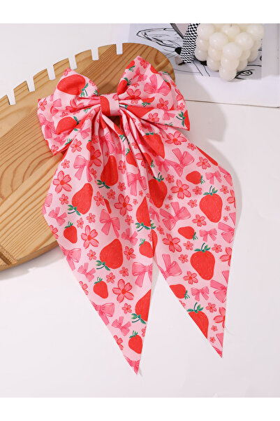 Take Two By Styli Pink Strawberry Bow Hair Clip