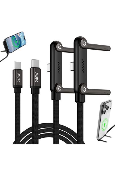 Coolden Καλώδιο USB-C σε USB-C 1,5 μ., σετ 2 τεμαχίων, γρήγορη φόρτιση 240 W ...