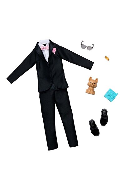 Barbie HWV77 + Ken Fashion - Damat Aksesuarları (Bebekler ürüne dahil değildir.)