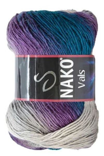 NAKO Vals Kahfeli Mavili Batik 1 Piece Colar : 86385