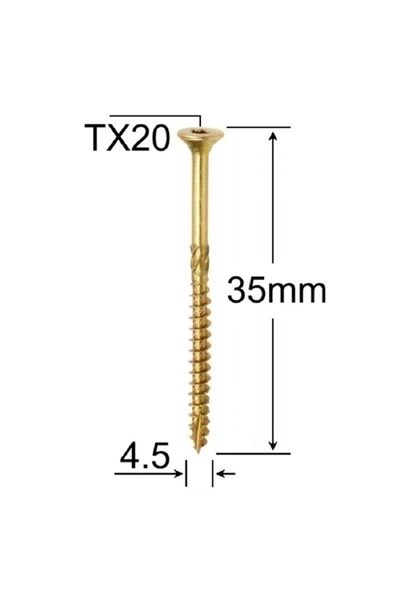 Mag-Krak Surub Dulgherie Cap Inecat 4.5x35 mm Torx TX25 - 500buc/cutie
