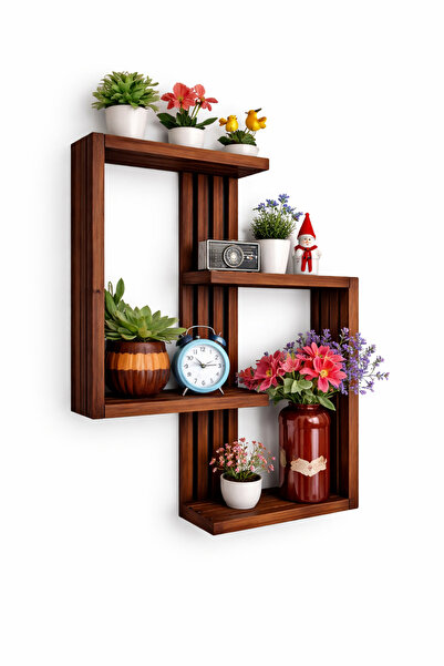 Home Dekoratif ahşap duvar rafı