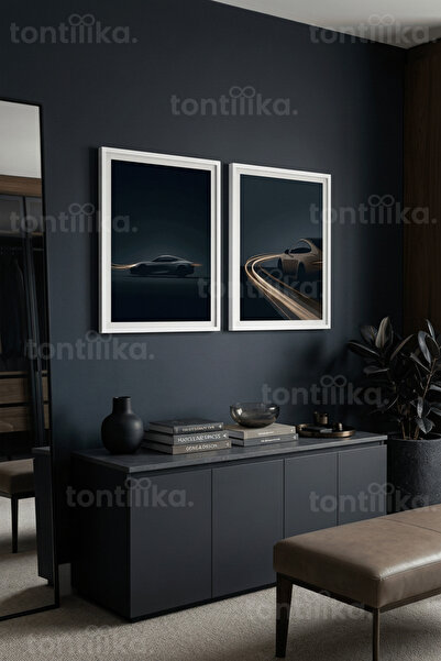 Tontilika Σετ 2 τραπεζιών με ξύλινο πλαίσιο με θέμα το μοντέρνο αυτοκίνητο κα...