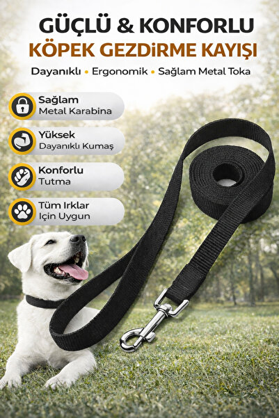 Vi Caro Köpek Gezdirme Kayışı Güçlü Metal Karabina Dayanıklı Konforlu Tasma K...