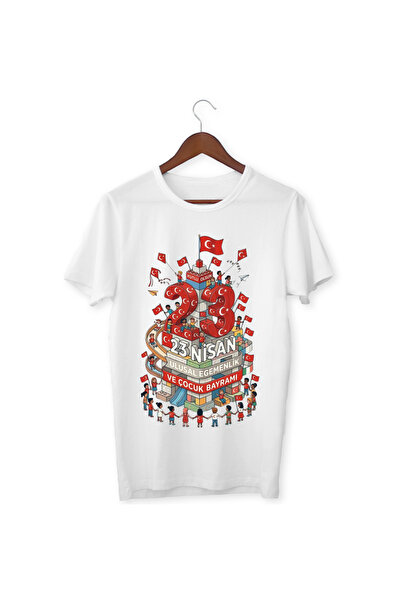 ALPŞAN TİCARET Παιδικό μπλουζάκι με στάμπα 23 Απριλίου