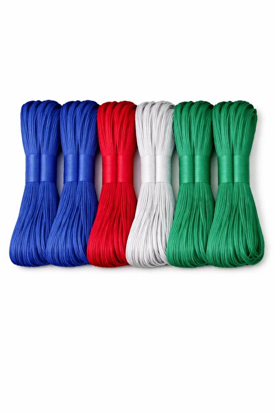 Ovio Ev&Yaşam 3'Lü PVC Kaplamalı Kopmaz Çok Amaçlı Çamaşı Kurutma İpi - Her B...
