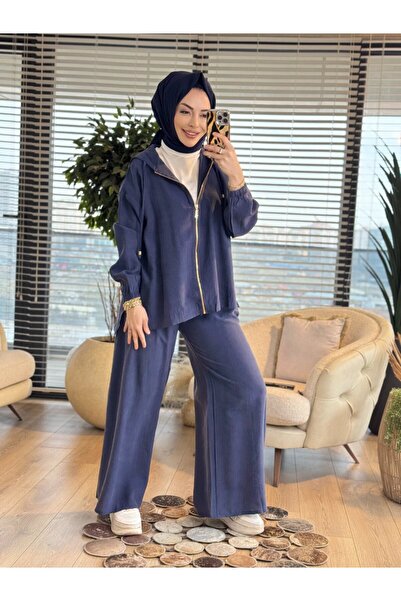 ALANURMODA Wide leg zipper set