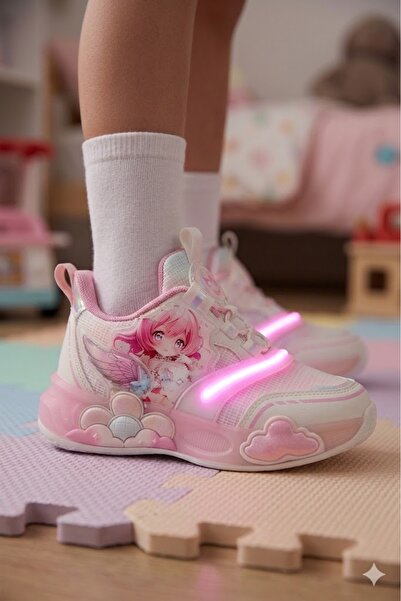 Vicco Premium Smart Lacing Lighted Girls' Sports Shoes