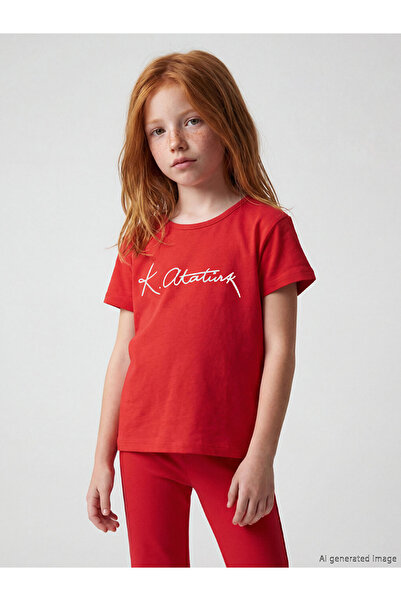 LC Waikiki 23 April Special Ataturk Printed Girls/Baby T-Shirt 100% Cotton