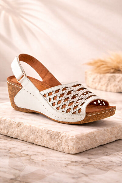 İNZE AYAKKABI Genuine Leather Sandals Model Name: Amara