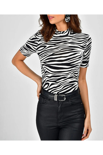 NEW JOURNAL Γυναικεία Εκρού Μπλούζα Μισό Ψαράδικο Στυλ APP107