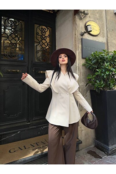 ZF BUTİK Women's Shoulder Detailed Design Jacket