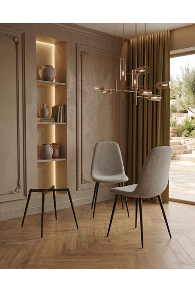 TrentonGCC طقم كراسي طعام عصرية مكون من قطعتين