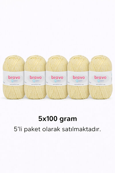 Bravo Пряжа для в'язання Respect 41 жовта 100 г 230 мт