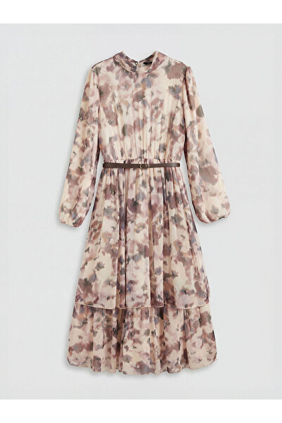 LC Waikiki Φόρεμα με μικτό σχέδιο και όρθιο γιακά