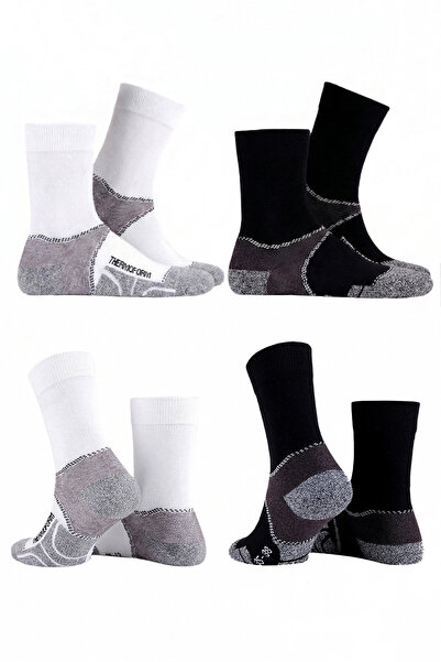 THERMOFORM Coolmax Туристически чорапи, комплект от 4 чифта, ЧЕРНО-БЕЛИ