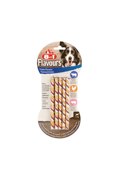 8in1 8in1 Triple Flavor Sticks Dog Treat, 10 pcs.