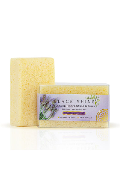 Black Shine BS Black Shine Seife mit Schwamm Lavendel und Olivenöl, 4er Set