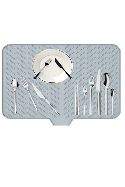 Saving ecom تجفيف الأطباق 58×43 سم مصنوعة من السيليكون فائق الامتصاص، غير قاب...